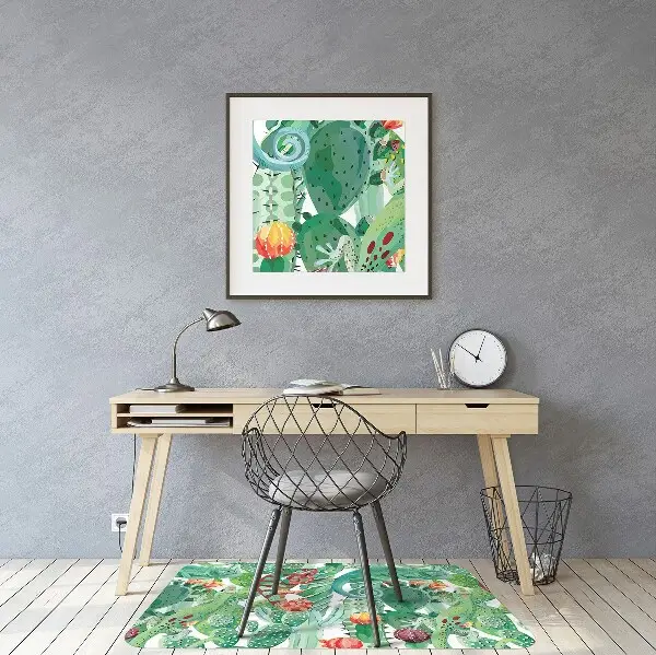 Tapis pour chaise de bureau Caméléons
