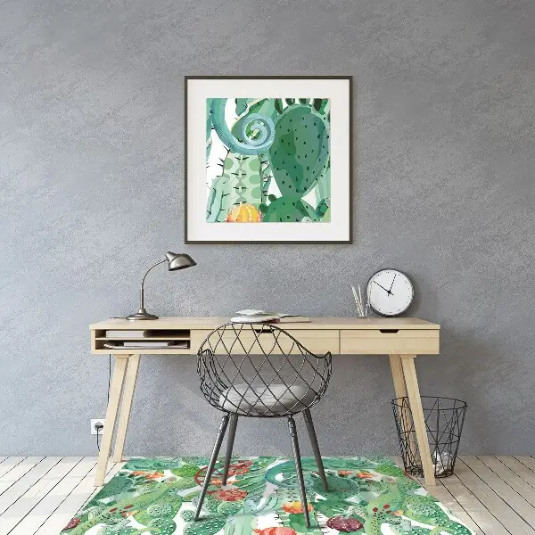 Tapis pour chaise de bureau Caméléons