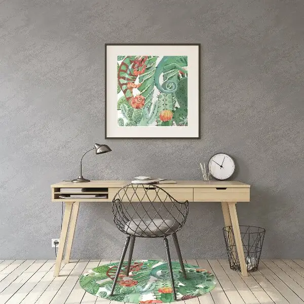Tapis pour chaise de bureau Caméléons
