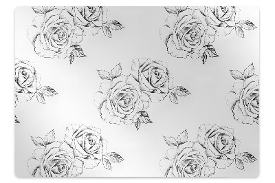 Tapis de chaise de bureau Des roses