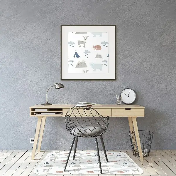 Tapis de chaise de bureau Animaux forestiers