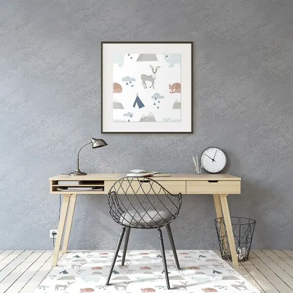Tapis de chaise de bureau Animaux forestiers