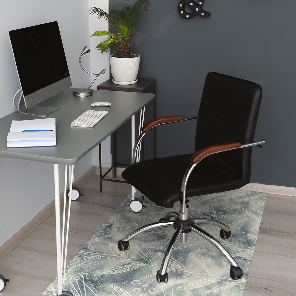 Tapis de chaise de bureau Les plantes