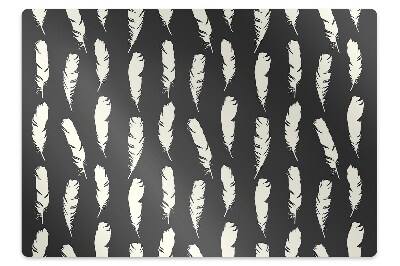 Tapis bureau Plumes blanches