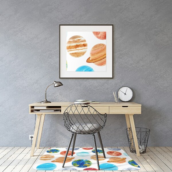 Tapis protège sol Planètes colorées