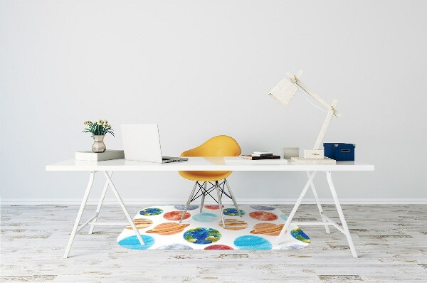 Tapis protège sol Planètes colorées