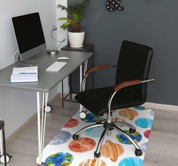 Tapis protège sol Planètes colorées
