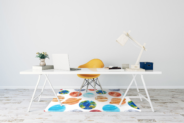 Tapis protège sol Planètes colorées