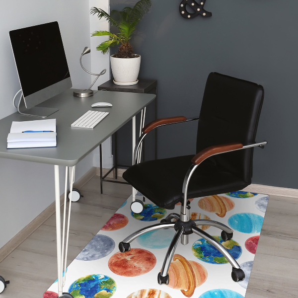 Tapis protège sol Planètes colorées