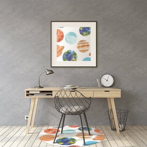 Tapis protège sol Planètes colorées