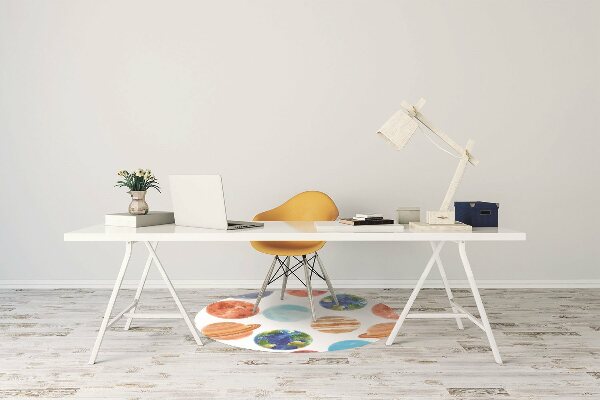 Tapis protège sol Planètes colorées