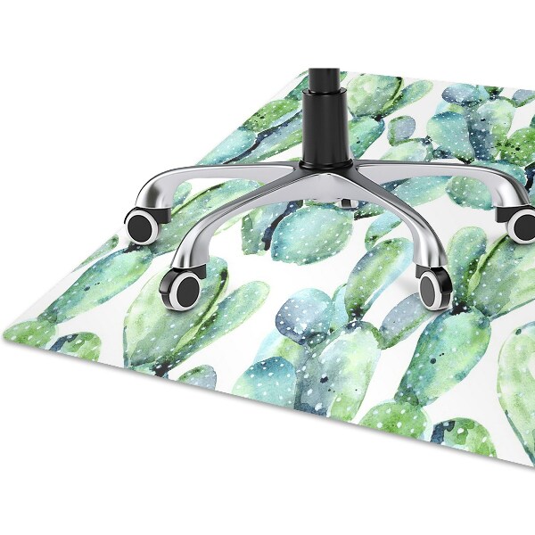 Tapis de chaise de bureau Cactus verts