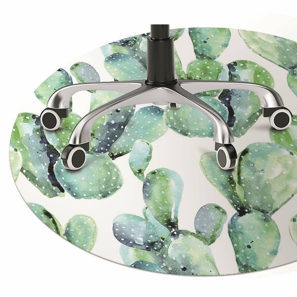 Tapis de chaise de bureau Cactus verts