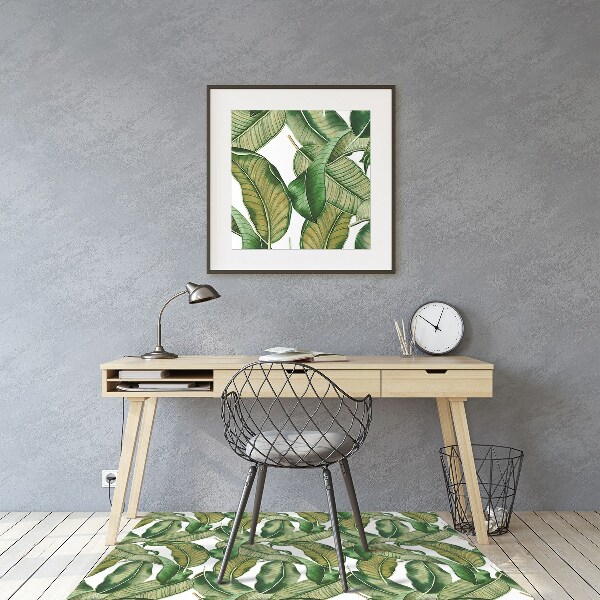 Tapis fauteuil bureau do biura Feuilles botaniques