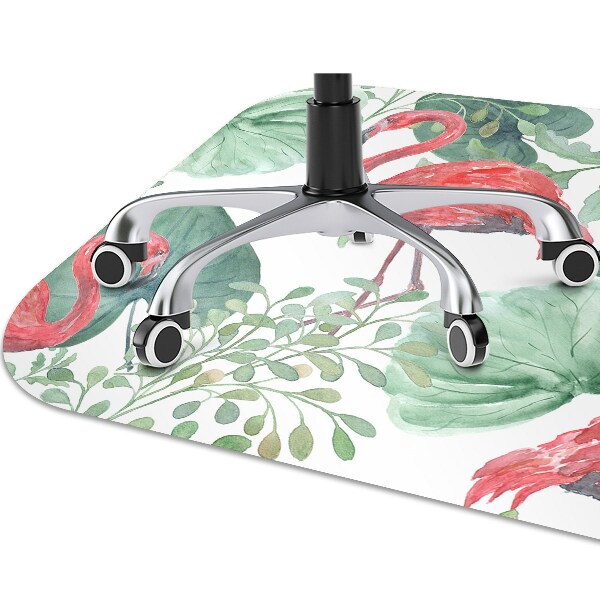 Tapis protection sol Flamingos exotiques