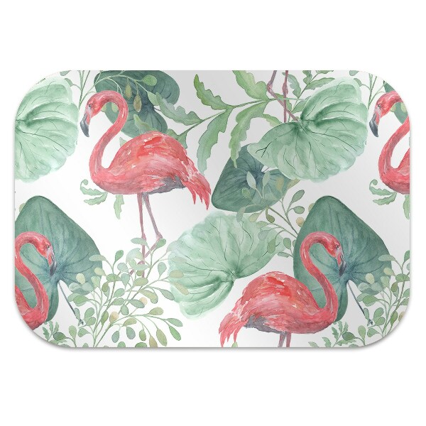 Tapis protection sol Flamingos exotiques