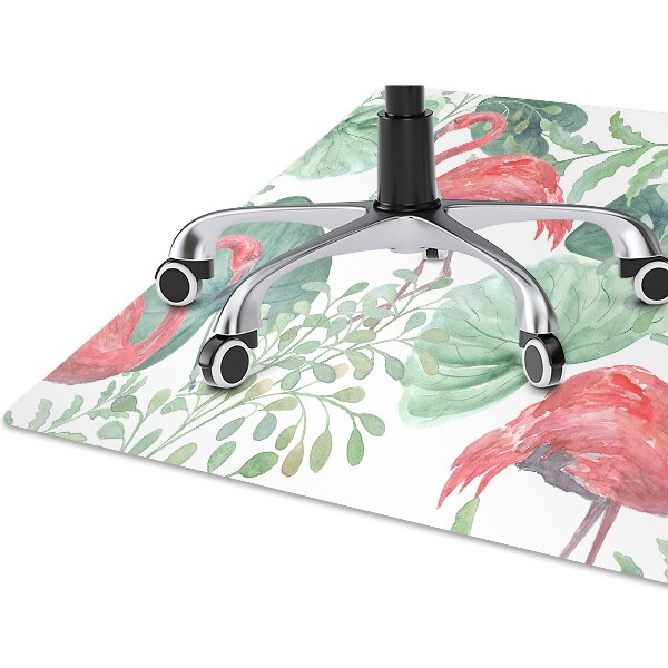 Tapis protection sol Flamingos exotiques
