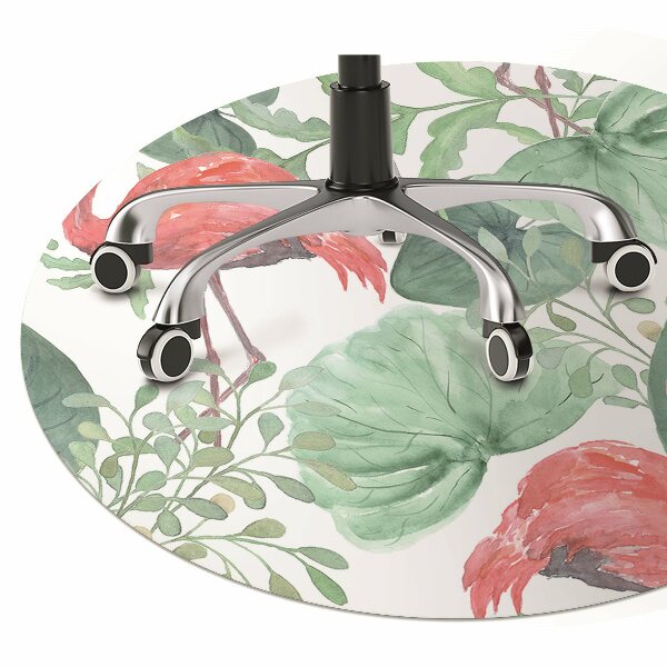 Tapis protection sol Flamingos exotiques