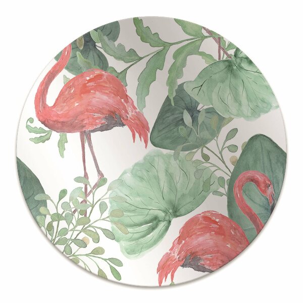 Tapis protection sol Flamingos exotiques