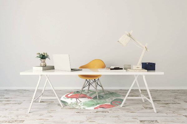 Tapis protection sol Flamingos exotiques