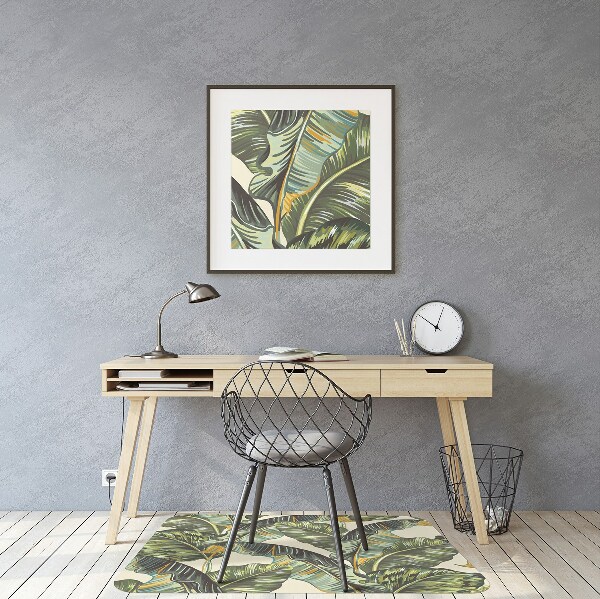 Tapis pour chaise de bureau Feuilles de palmier