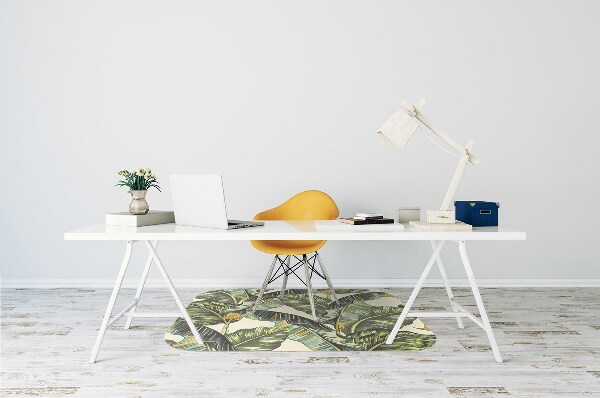 Tapis pour chaise de bureau Feuilles de palmier