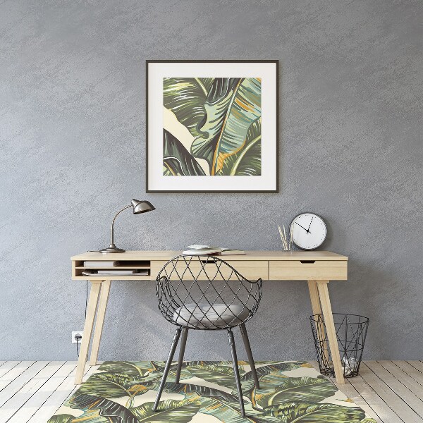 Tapis pour chaise de bureau Feuilles de palmier