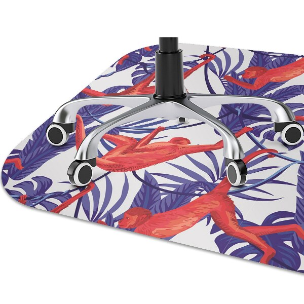 Tapis pour chaise de bureau Singes rouges