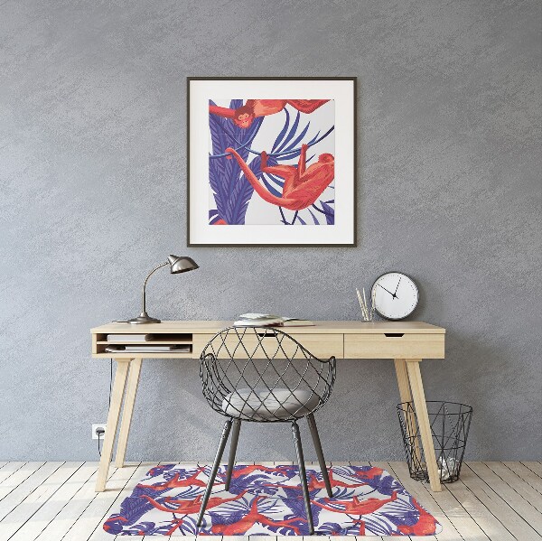 Tapis pour chaise de bureau Singes rouges