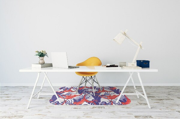 Tapis pour chaise de bureau Singes rouges
