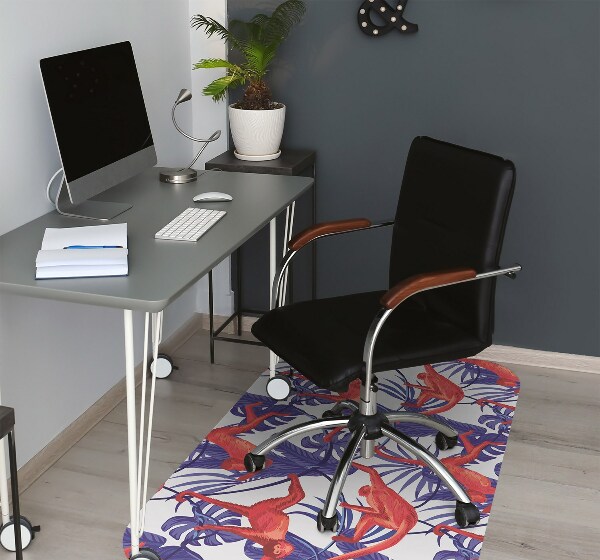 Tapis pour chaise de bureau Singes rouges