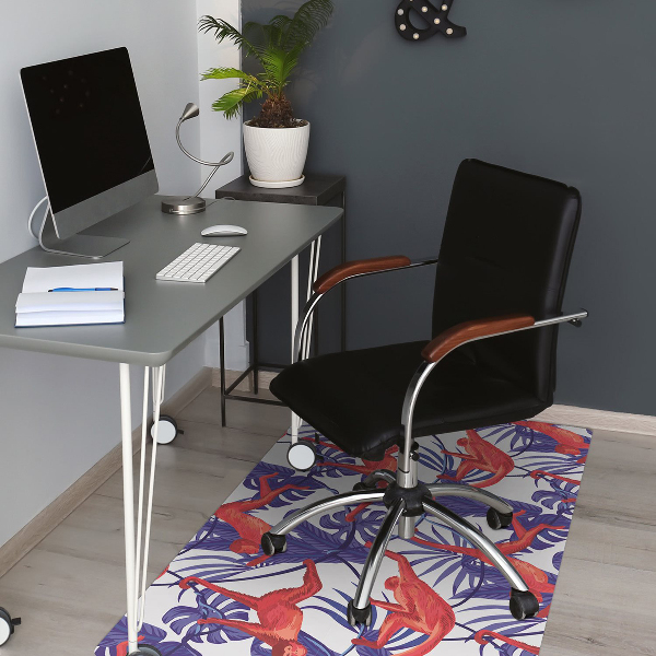 Tapis pour chaise de bureau Singes rouges