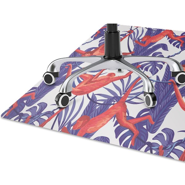 Tapis pour chaise de bureau Singes rouges