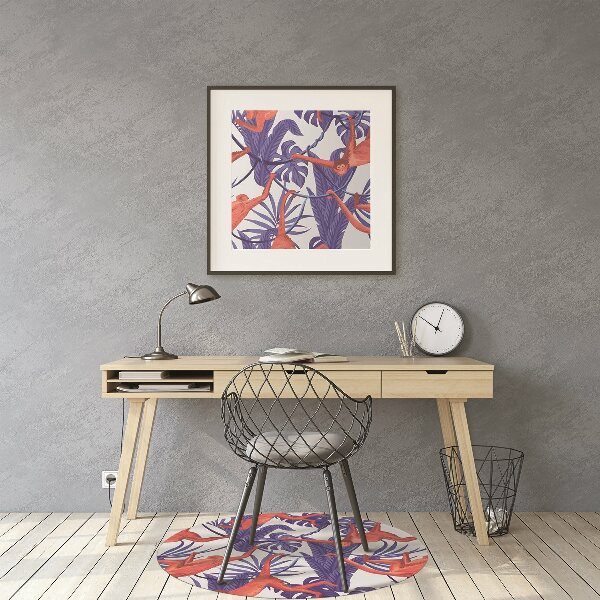 Tapis pour chaise de bureau Singes rouges