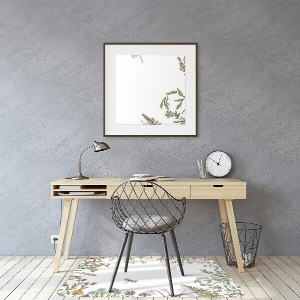 Tapis de chaise de bureau Fleurs de printemps
