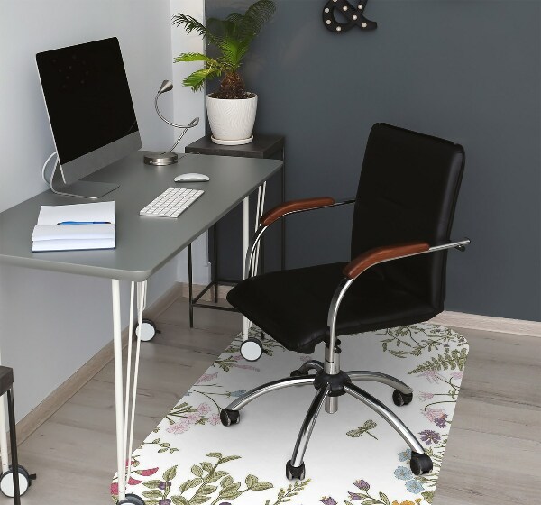 Tapis de chaise de bureau Fleurs de printemps