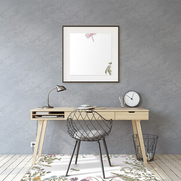 Tapis de chaise de bureau Fleurs de printemps