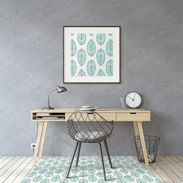 Tapis fauteuil bureau do biura Feuilles symétriques
