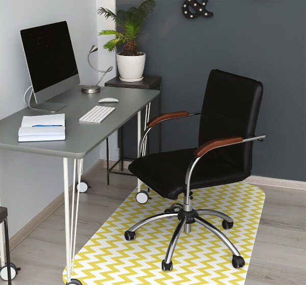 Tapis bureau Zigzags jaunes