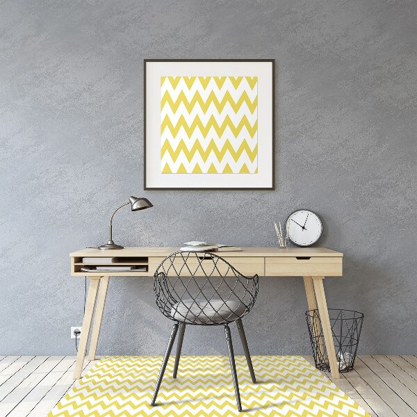 Tapis bureau Zigzags jaunes
