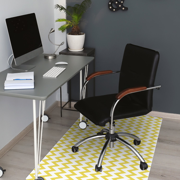 Tapis bureau Zigzags jaunes
