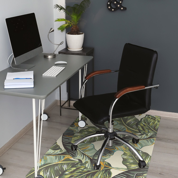 Tapis fauteuil bureau do biura Feuilles exotiques