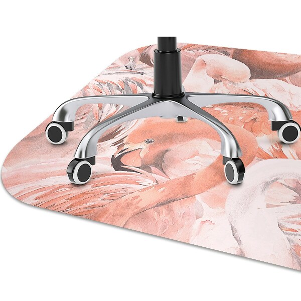 Tapis de chaise de bureau Flamants