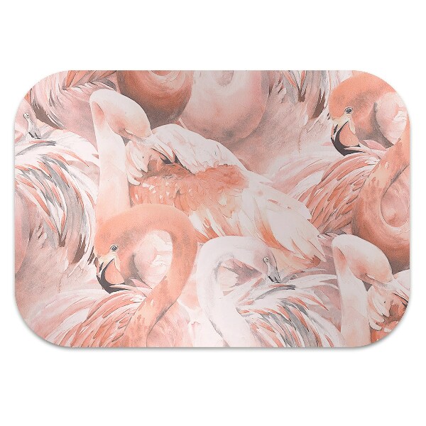 Tapis de chaise de bureau Flamants