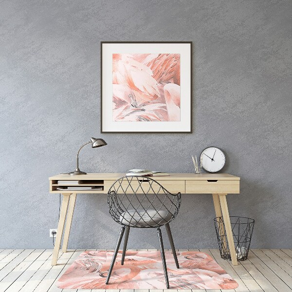Tapis de chaise de bureau Flamants
