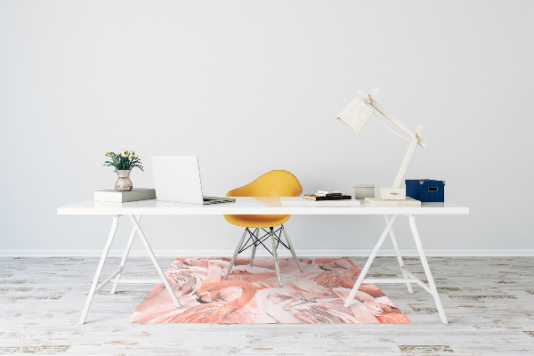 Tapis de chaise de bureau Flamants