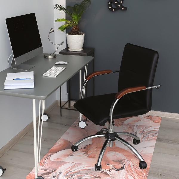Tapis de chaise de bureau Flamants
