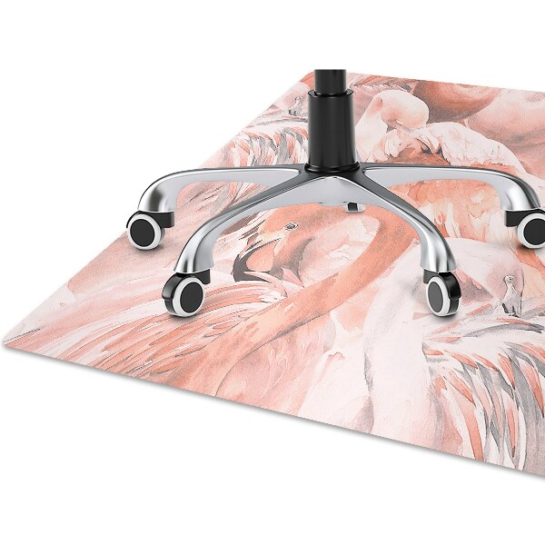 Tapis de chaise de bureau Flamants