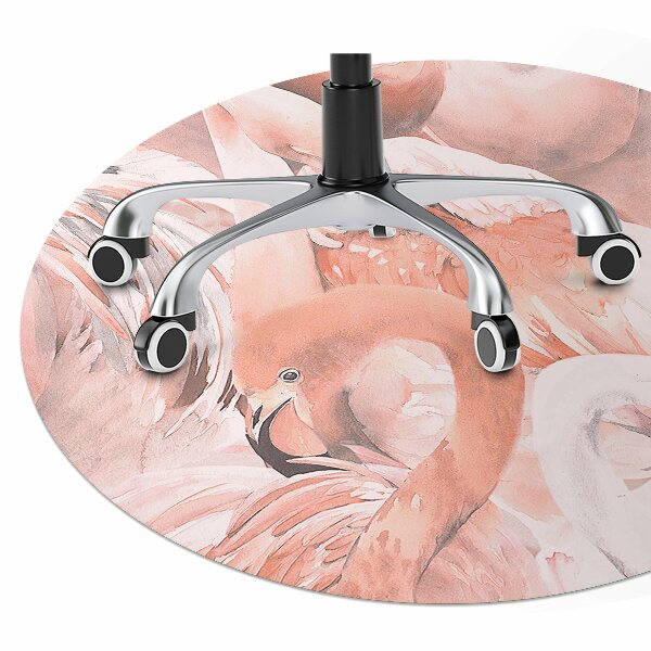 Tapis de chaise de bureau Flamants