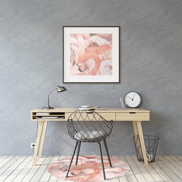 Tapis de chaise de bureau Flamants